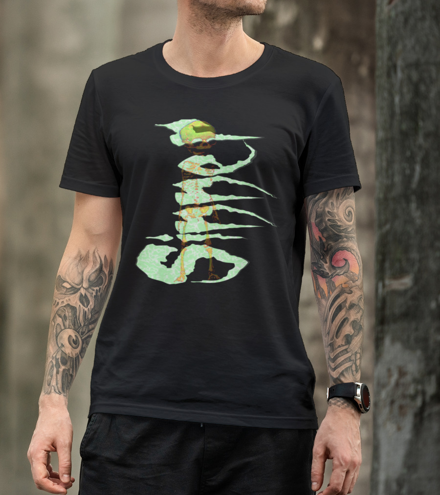 Ultimate Sin Abstract Skeleton Swirl T-Shirt