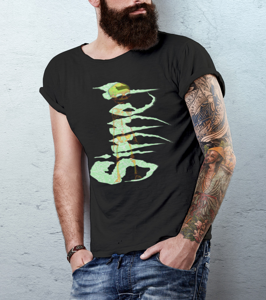 Ultimate Sin Abstract Skeleton Swirl T-Shirt