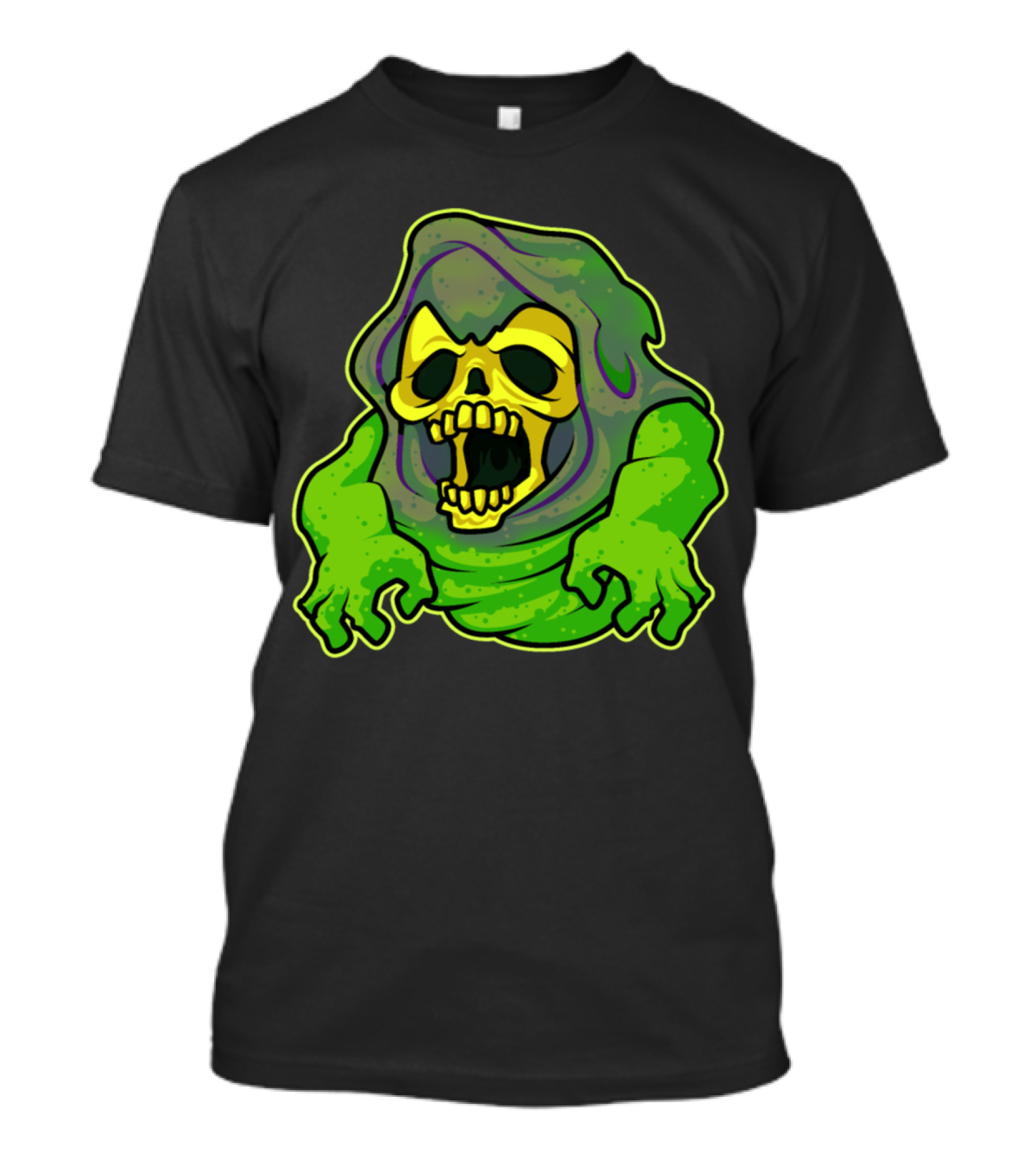 Slime Skull Ghostly Green Scream T-Shirt