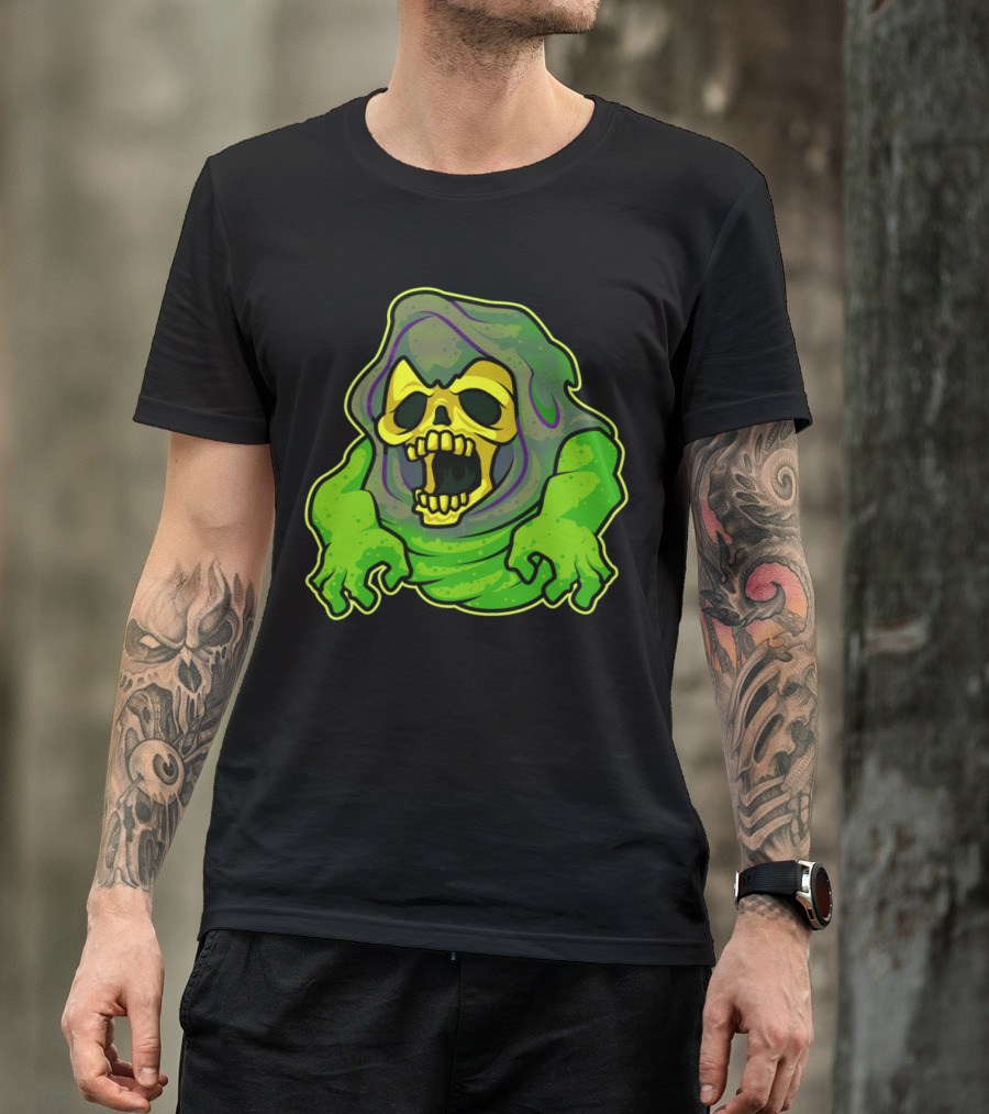 Slime Skull Ghostly Green Scream T-Shirt