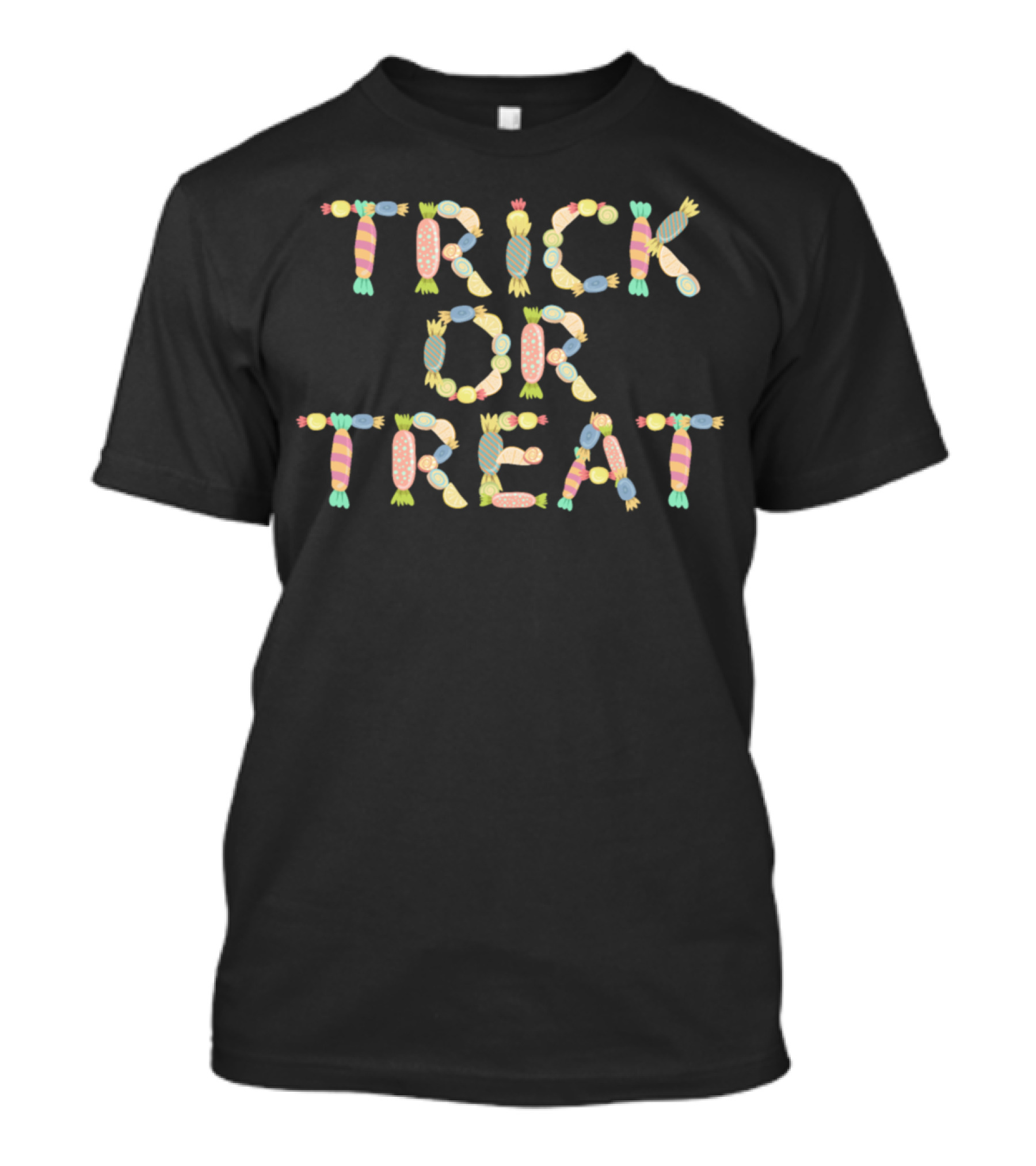 Trick Or Treat Candy Letters Halloween T-Shirt