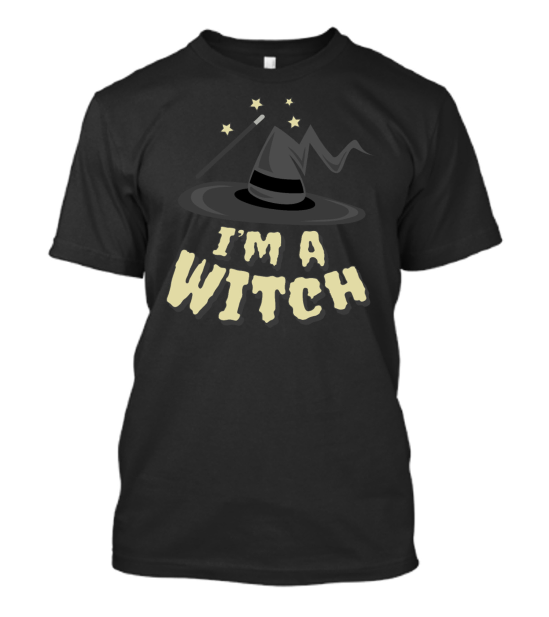 I'm A Witch Hat Stars Magic Wand T-Shirt