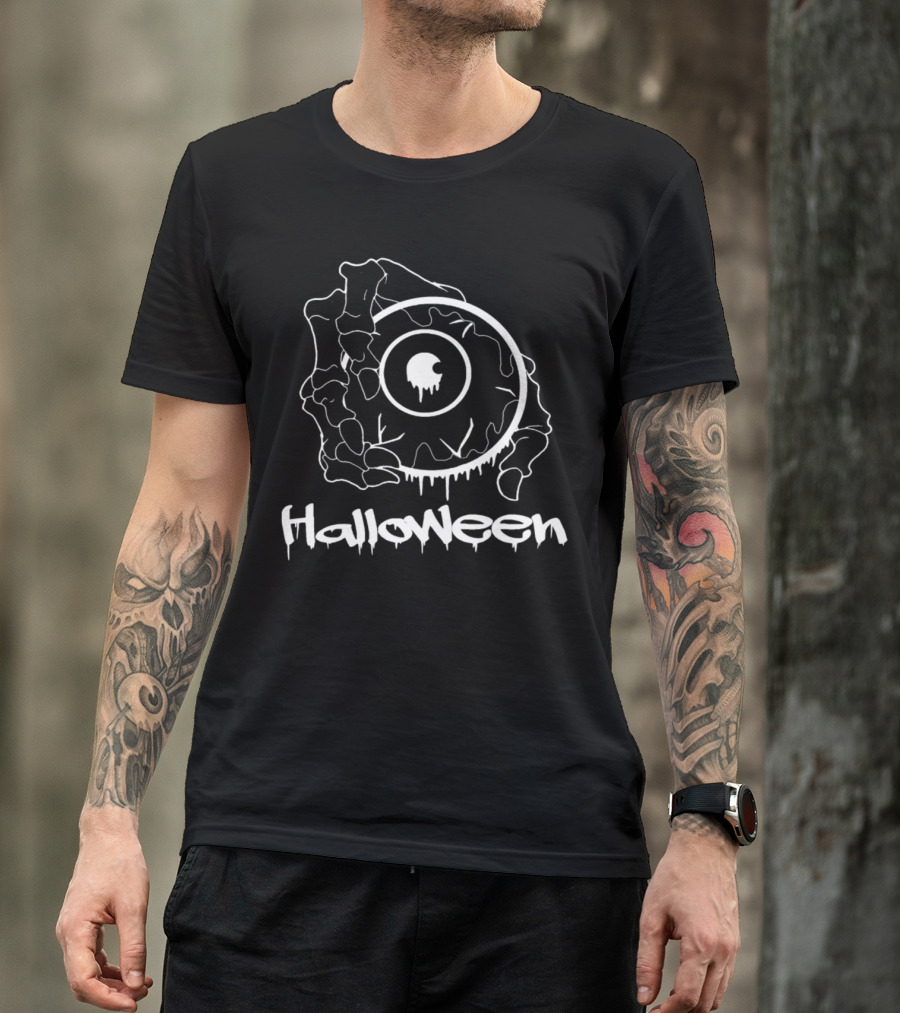 Halloween Dripping Eyeball Skeleton T-Shirt
