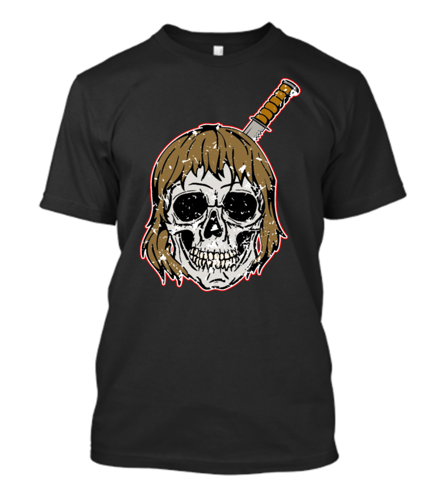 Halloween Skull Knife Head T-Shirt