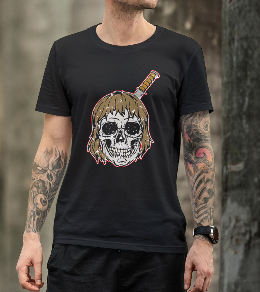 Halloween Skull Knife Head T-Shirt