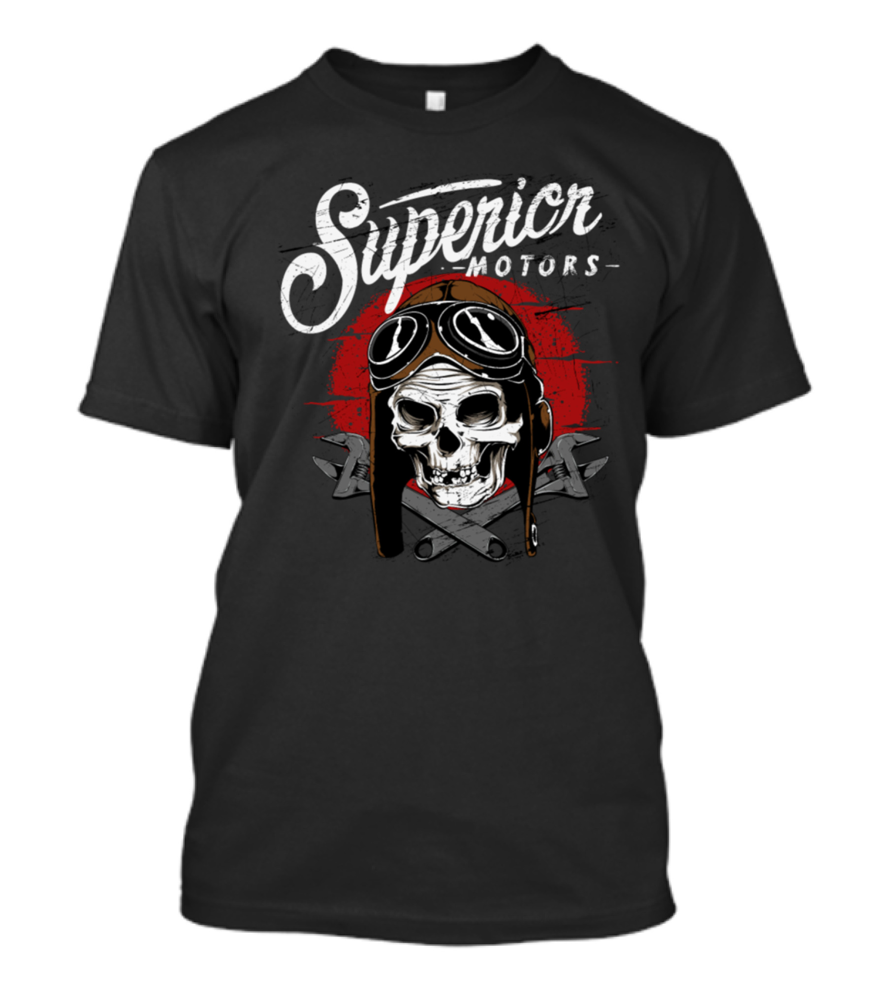 Superior Motors Skull Biker Chopper Vintage T-Shirt