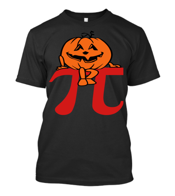 Pumpkin On Pi Symbol Halloween Math T-Shirt