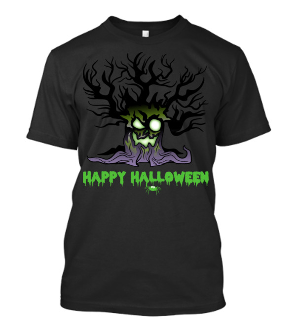 Happy Halloween Zombie Monster Tree Horror T-Shirt