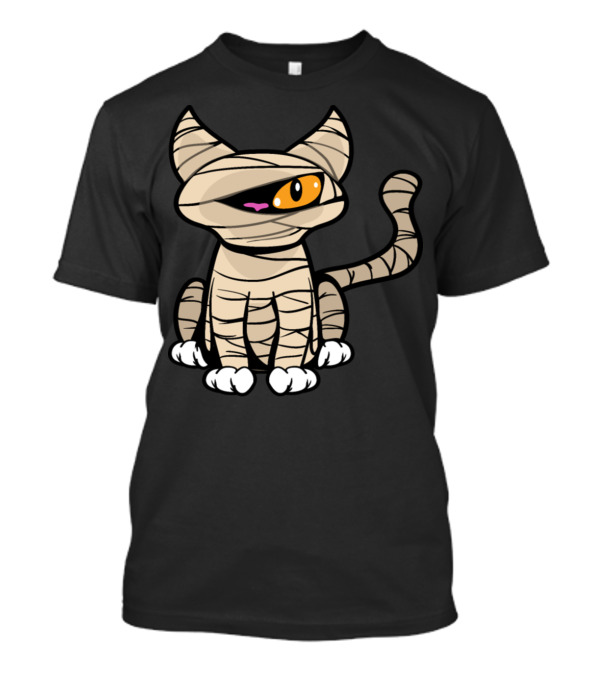 Halloween Cat Mummy Horror Monster Zombie Scary Cute T-Shirt
