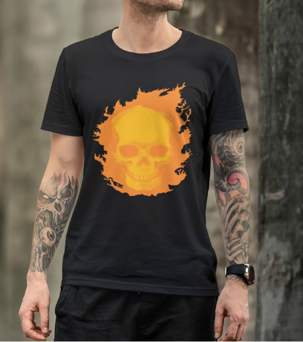 Ghost Rider Flaming Skull T-Shirt