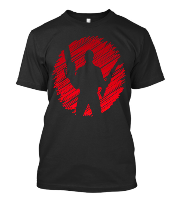 Evil Killer Silhouette Red Circle T-Shirt