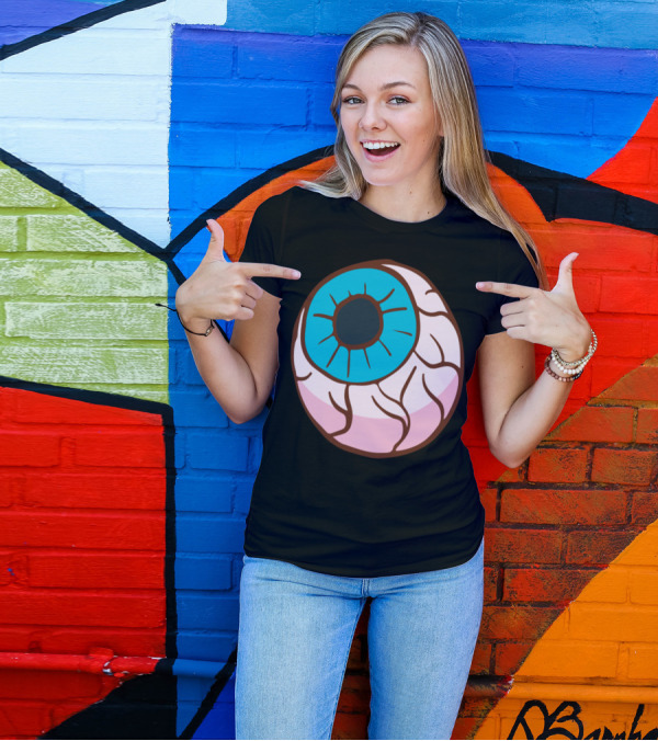 Halloween Horror Eyeball Graphic Eye T-Shirt
