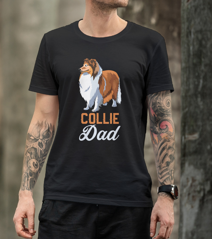 Collie Dad Loving Dog Owner T-Shirt