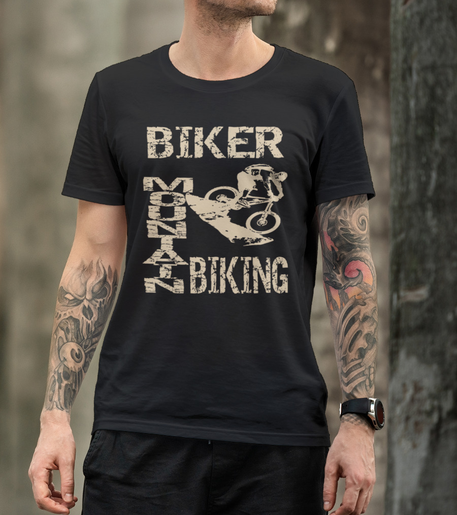 Biker Mountain Biking Adventure Freestyle Urban Terrain T-Shirt