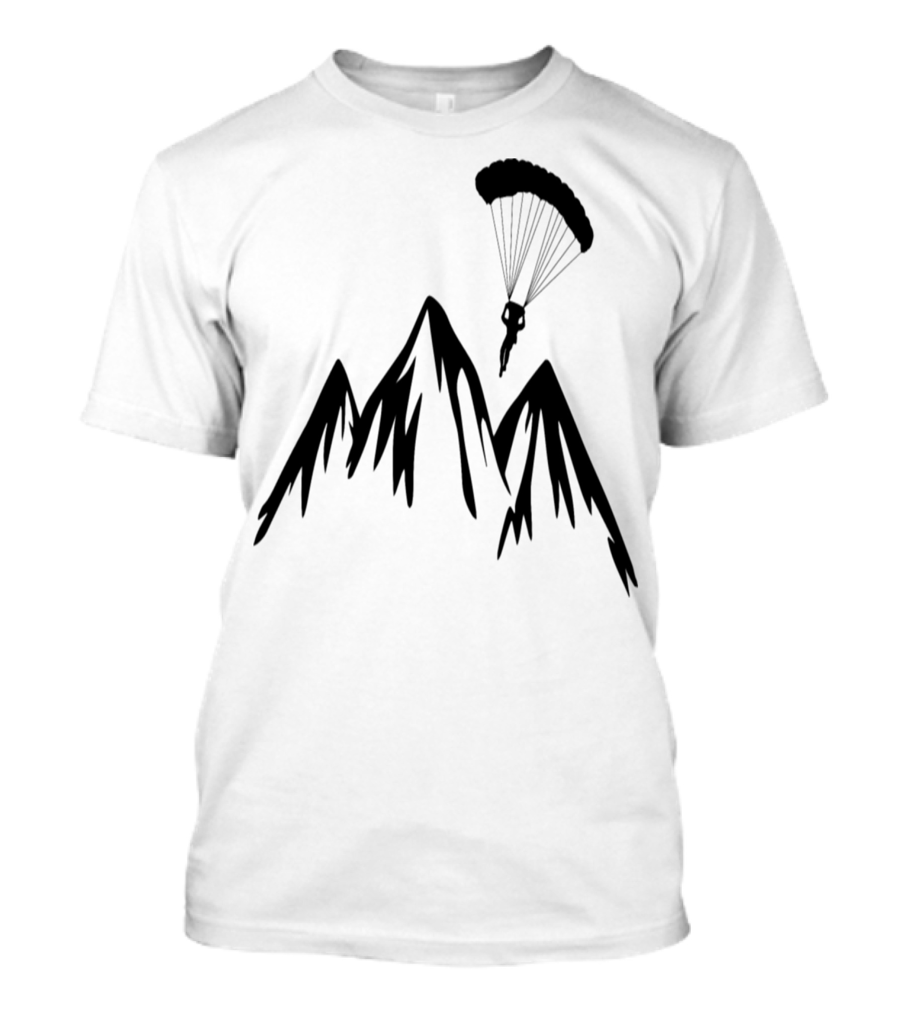 Parachuting Adventure Over Mountain T-Shirt
