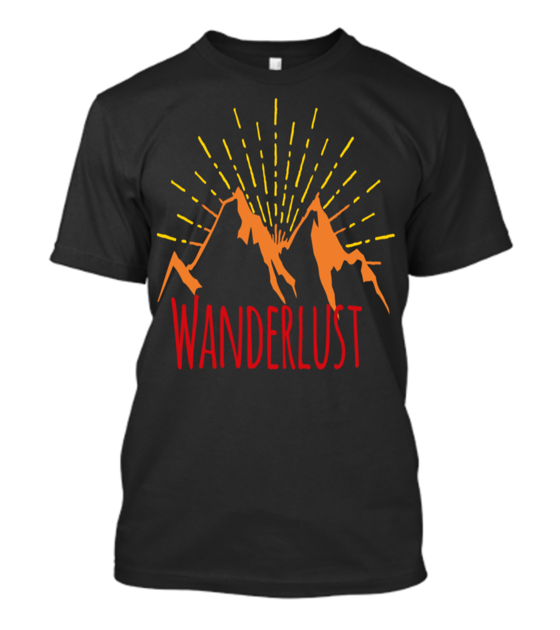 Wanderlust Radiant Mountains With Sunburst T-Shirt