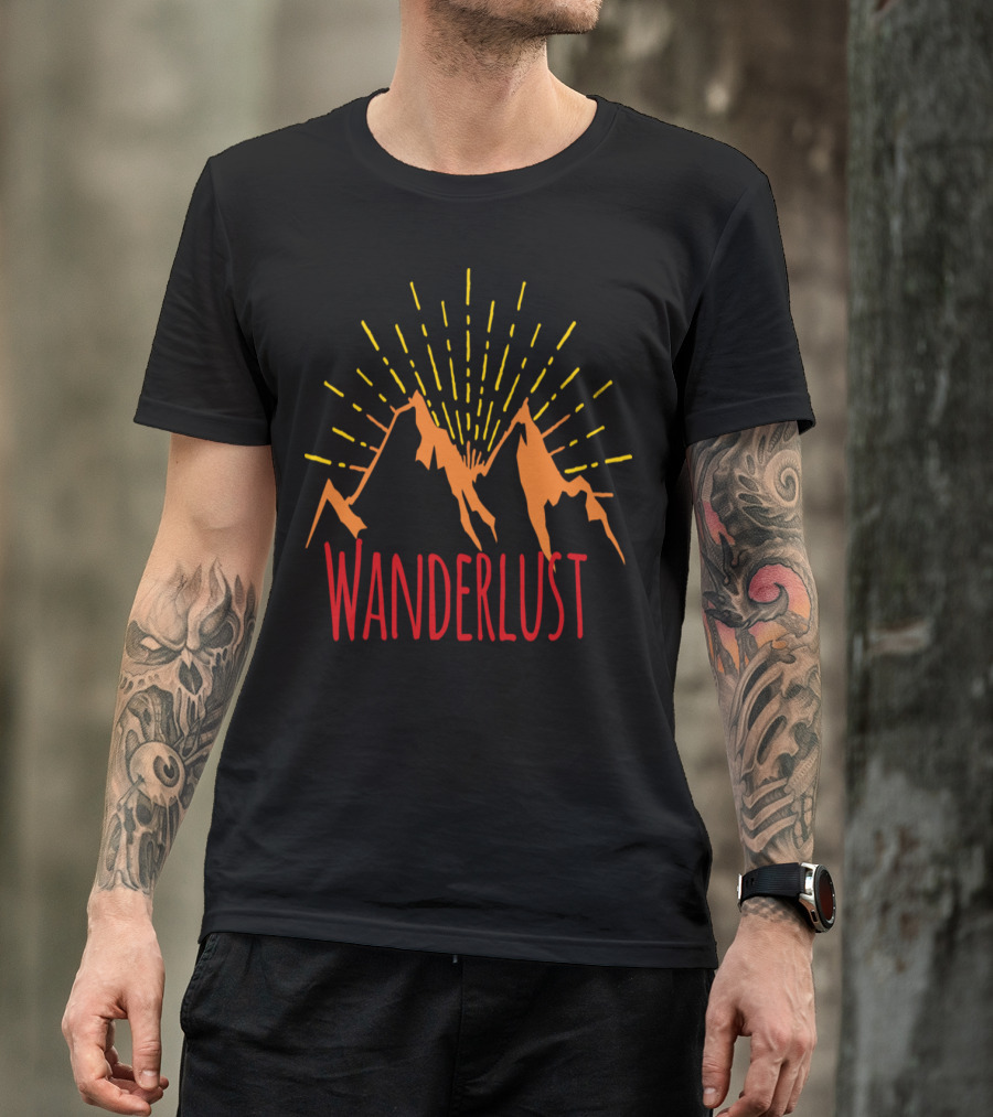 Wanderlust Radiant Mountains With Sunburst T-Shirt