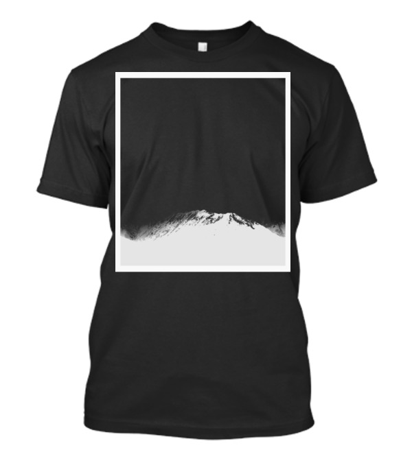 Snowy Mountain Peak Under Dark Sky Mountain Top T-Shirt