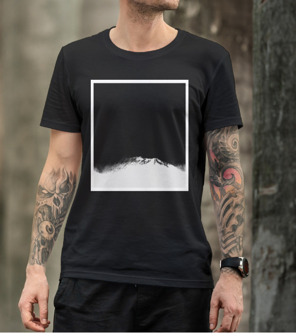Snowy Mountain Peak Under Dark Sky Mountain Top T-Shirt