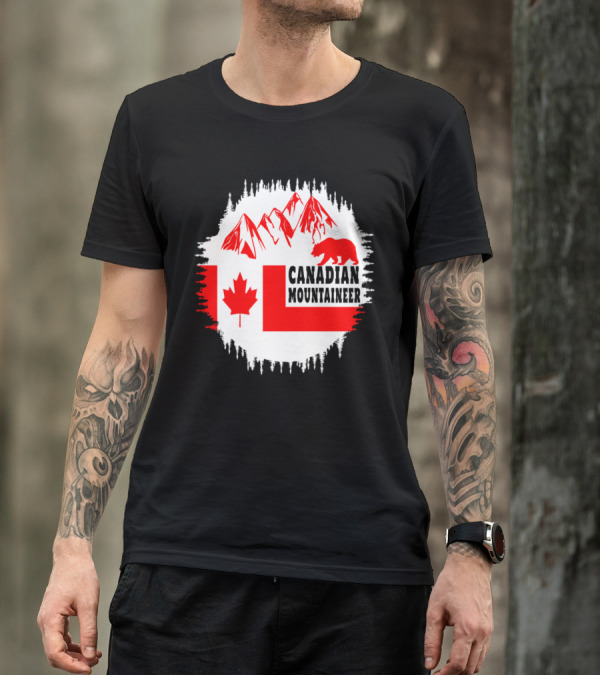 Canadian Mountaineer Maple Leaf Bear Mountains T-Shirt