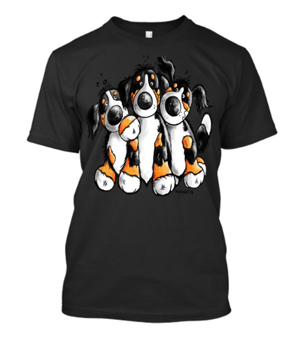Bernese Mountain Dogs Modartis Cartoon Trio T-Shirt