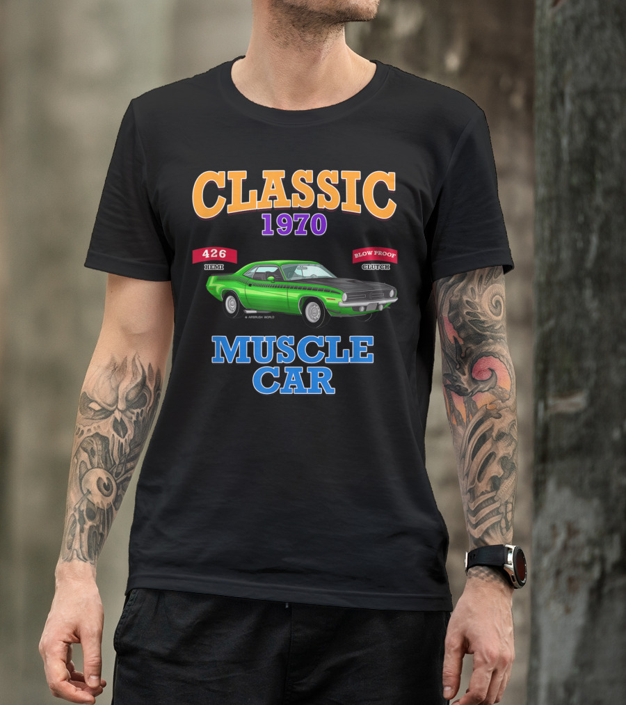 Classic 1970 Muscle Car 426 Hemi Blow Proof Clutch T-Shirt