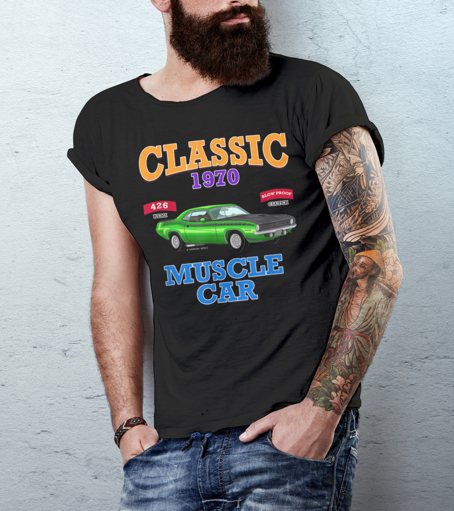 Classic 1970 Muscle Car 426 Hemi Blow Proof Clutch T-Shirt