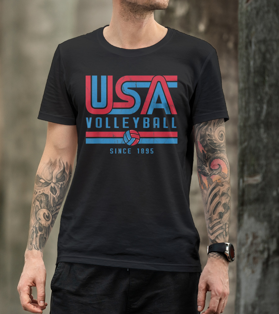 USA Volleyball Vintage Style Since 1895 Classic Retro T-Shirt