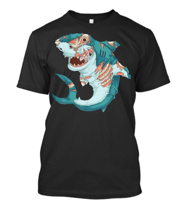 Cool Zombie Shark Funny Lazy DIY Halloween T-Shirt