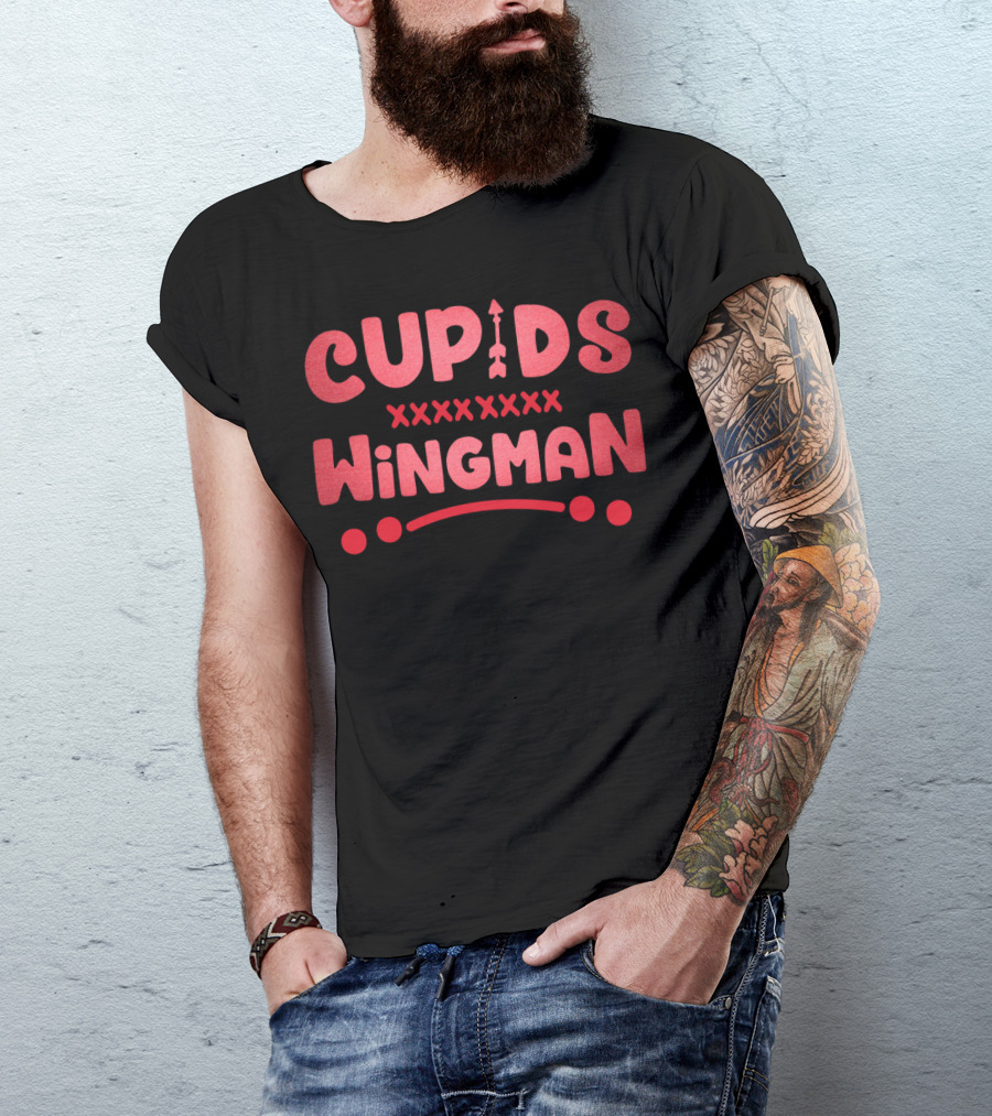 Cupids Wingman Valentines Day Love XOXO T-Shirt