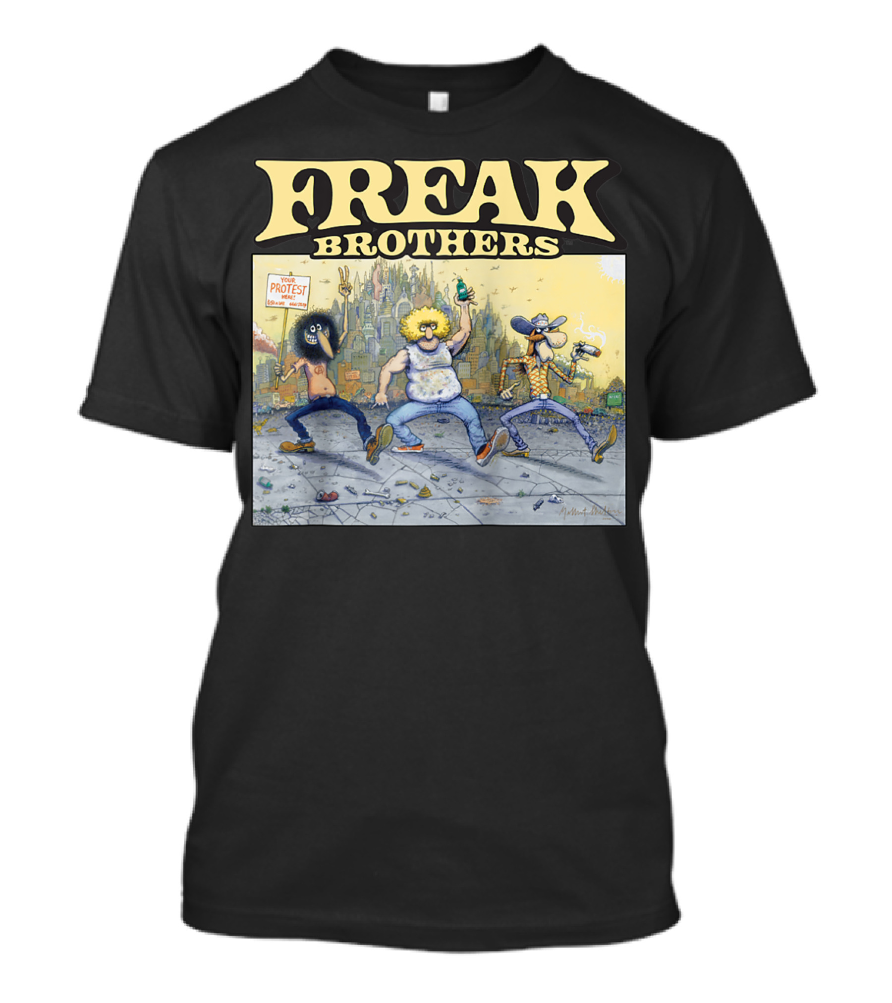 Freak Brothers Lucky Protest Day In The City T-Shirt