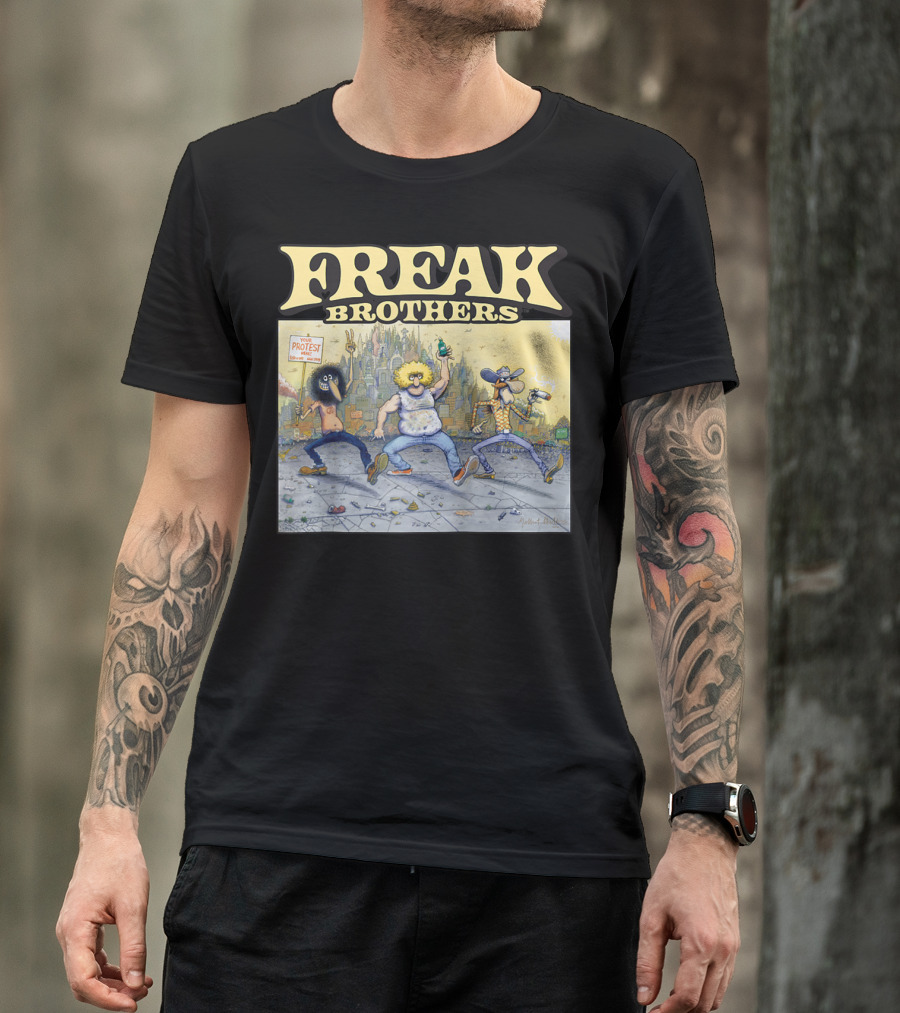 Freak Brothers Lucky Protest Day In The City T-Shirt
