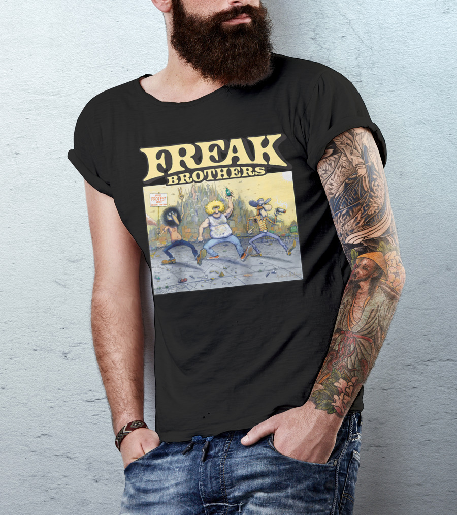 Freak Brothers Lucky Protest Day In The City T-Shirt