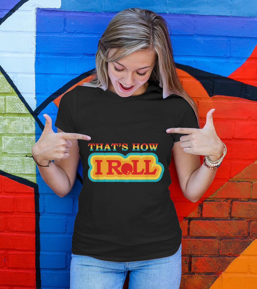 Funny Cute Bowling That's How I Roll Vintage T-Shirt