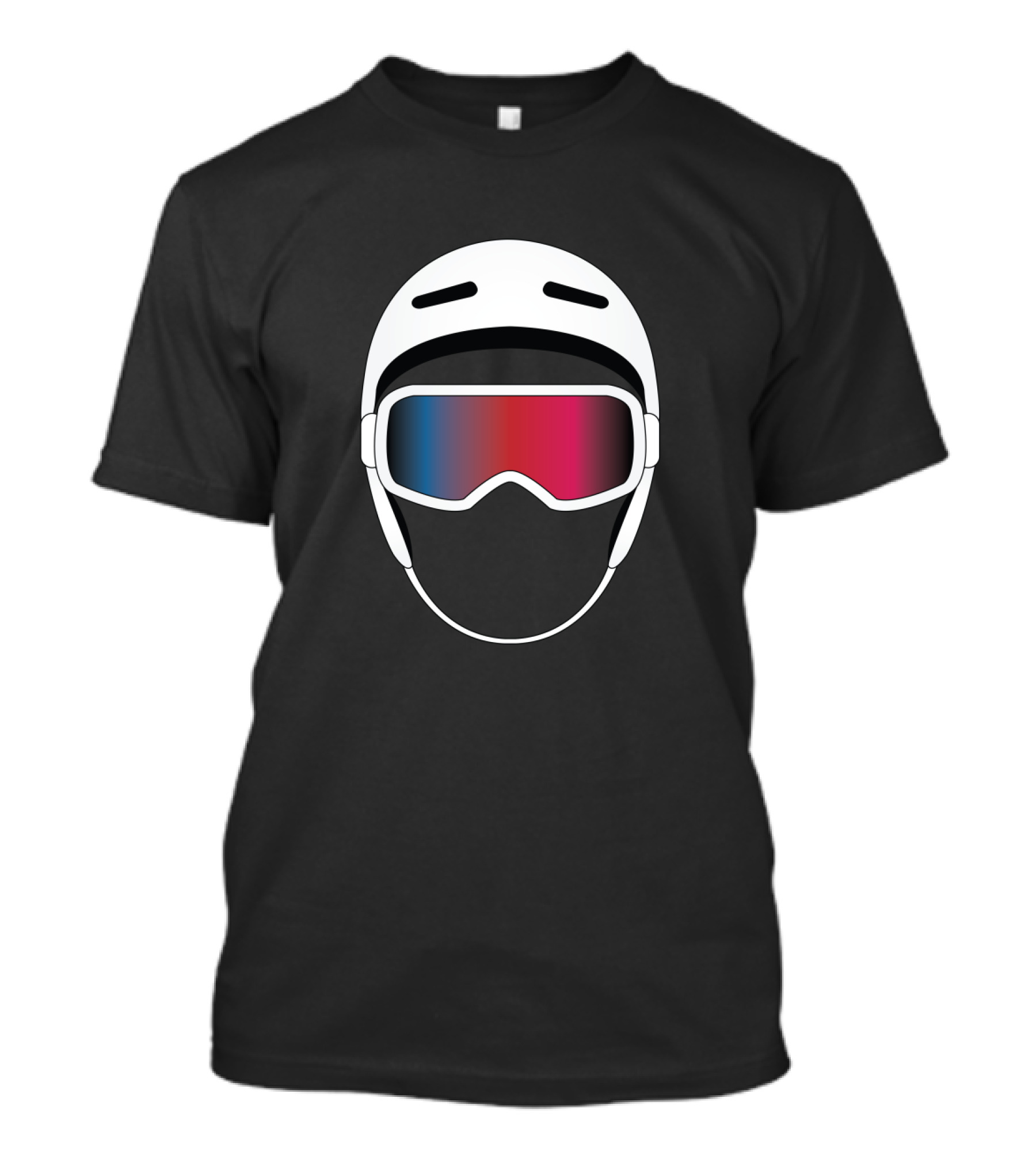 Snowboard Helmet And Goggles Icon With Gradient Lens T-Shirt