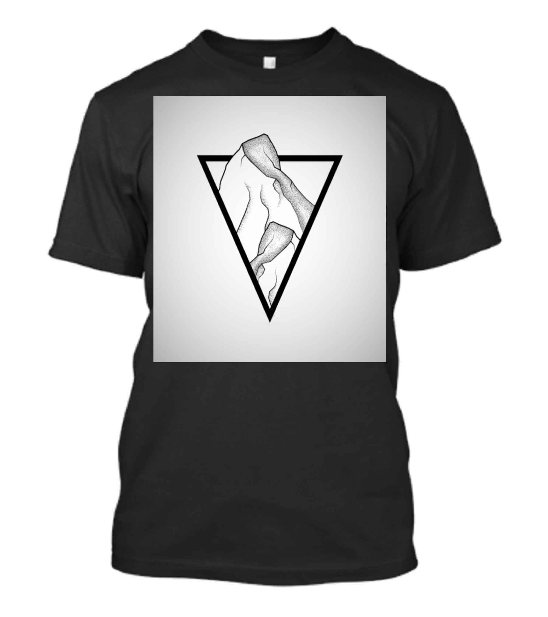 I Don't Know Who The Figure Is, But A Suitable Title Could Be Mountain Lover Geometric Triangle Rock Formations T-Shirt