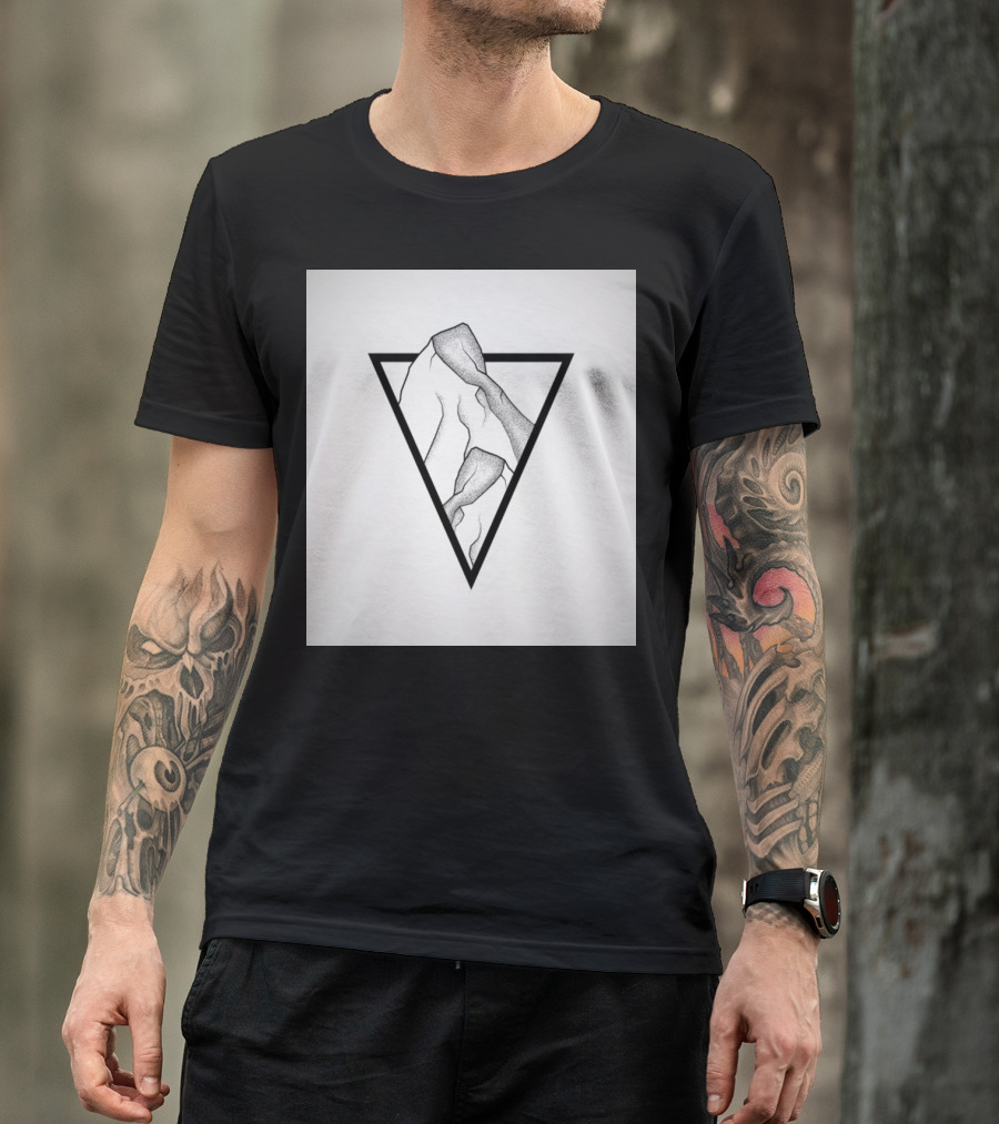 I Don't Know Who The Figure Is, But A Suitable Title Could Be Mountain Lover Geometric Triangle Rock Formations T-Shirt