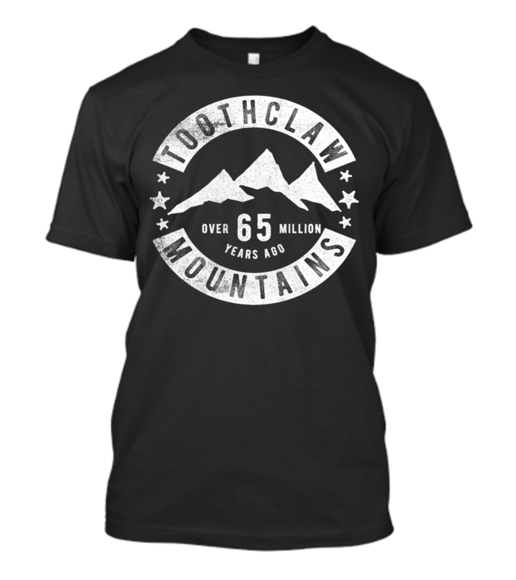 Toothclaw Mountains Over 65 Million Years Ago Vintage Dinosaur Expedition T-Shirt