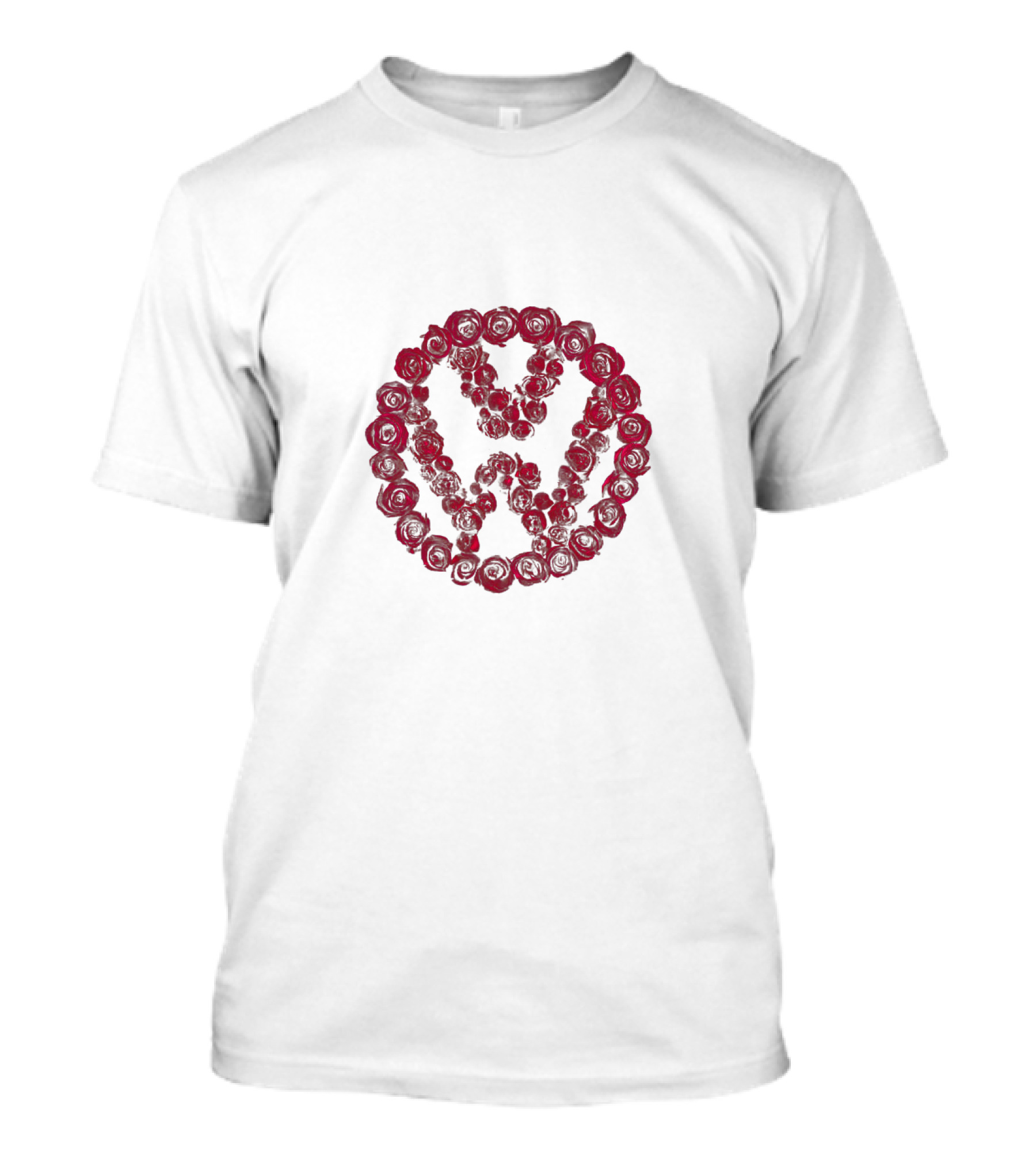 VWROSE Red Rose Circle Emblem T-Shirt