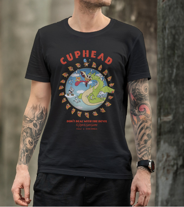 Cuphead Don't Deal With The Devil Grim Matchstick A Run And Gun Game T-Shirt