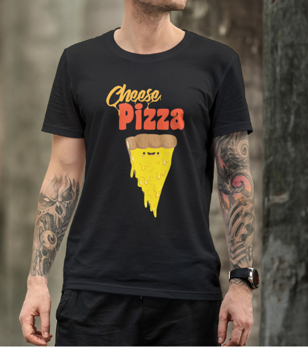 Cheese Pizza Slice With Melted Smile T-Shirt