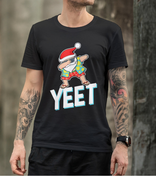 Yeet Dab Santa Hawaiian Christmas T-Shirt