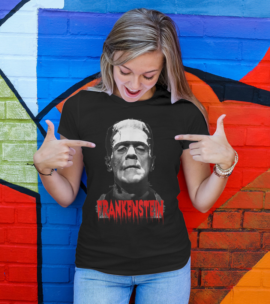 Frankenstein Classic Vintage Horror Movie Icon Scary T-Shirt