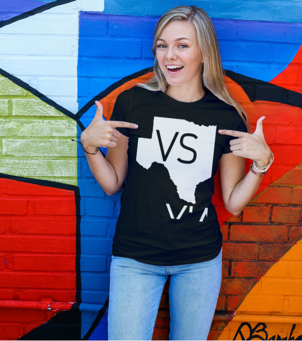 Houston Vs All Y'all Texas Foo State Outline T-Shirt