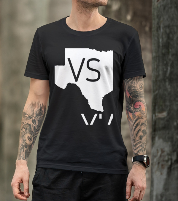 Houston Vs All Y'all Texas Foo State Outline T-Shirt
