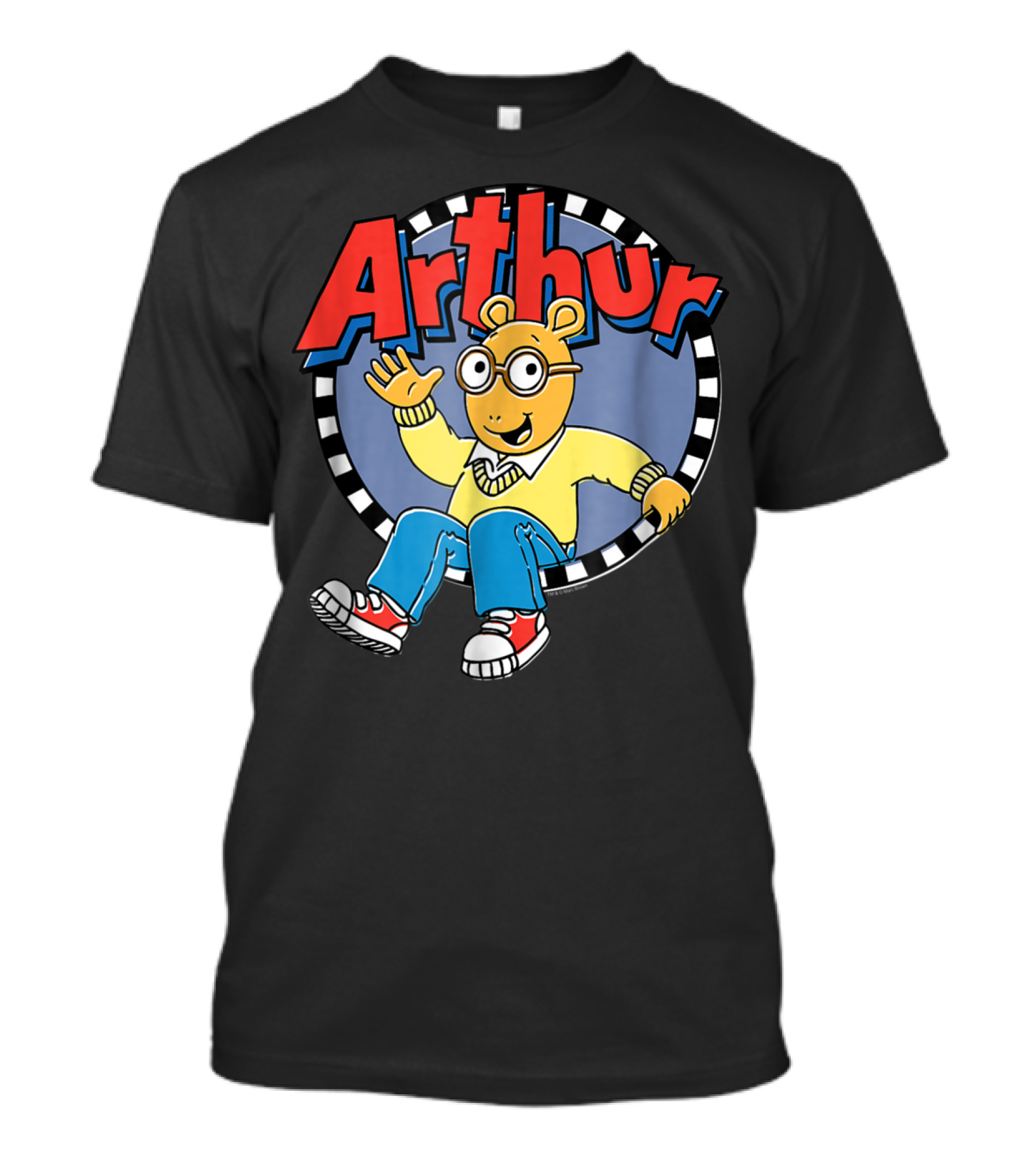 Arthur Waving Logo Checkered Circle T-Shirt