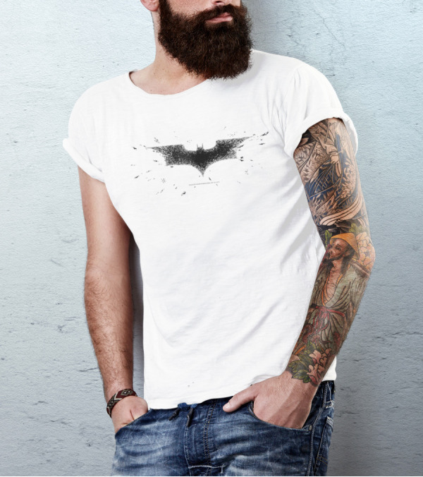 Batman Dark Knight Bats Symbol Splatter T-Shirt