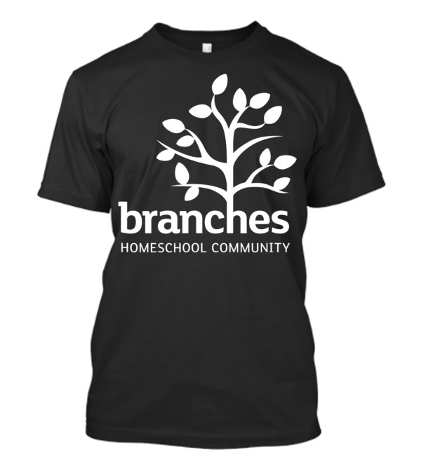 Branches Homeschool Community White Logo Tree T-Shirt