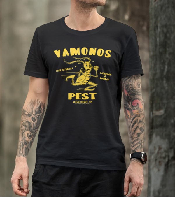 Vamonos Pest Free Estimates Licensed Bonded Albuquerque NM Breaking Bad Yellow Insect T-Shirt