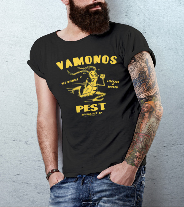 Vamonos Pest Free Estimates Licensed Bonded Albuquerque NM Breaking Bad Yellow Insect T-Shirt